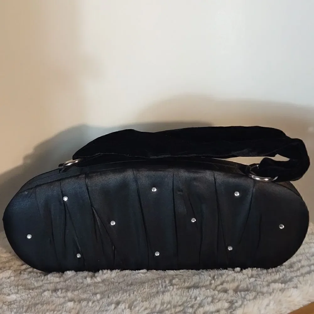 Victoria's Secret Black Satin Clutch